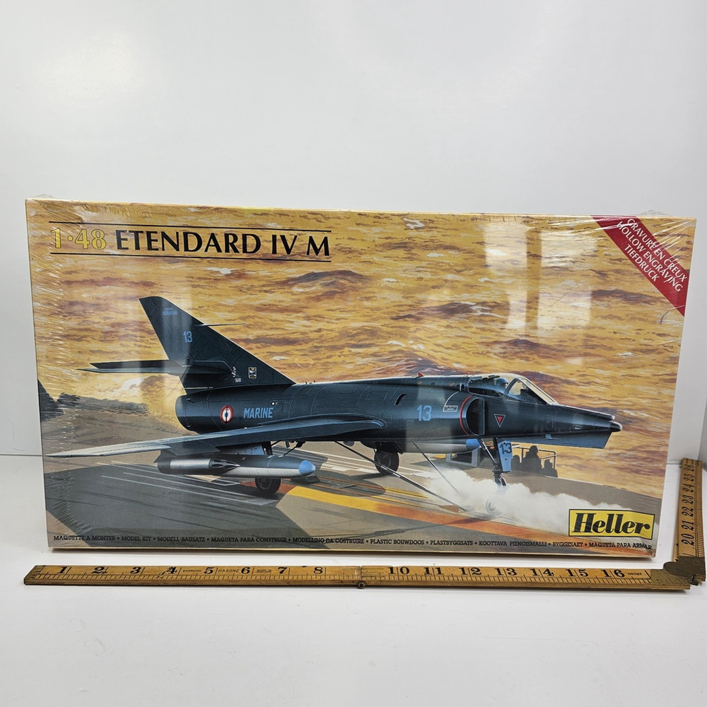 SEALED Heller 1:48 Etendard IV M Model Kit Airplane Jet Marine #80425 NEW